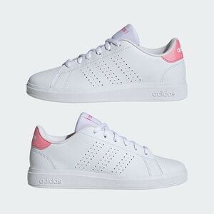 Adidas Advantage K Youth All-Court Sneakers Tennis Shoes  Size 5 White/ Pink